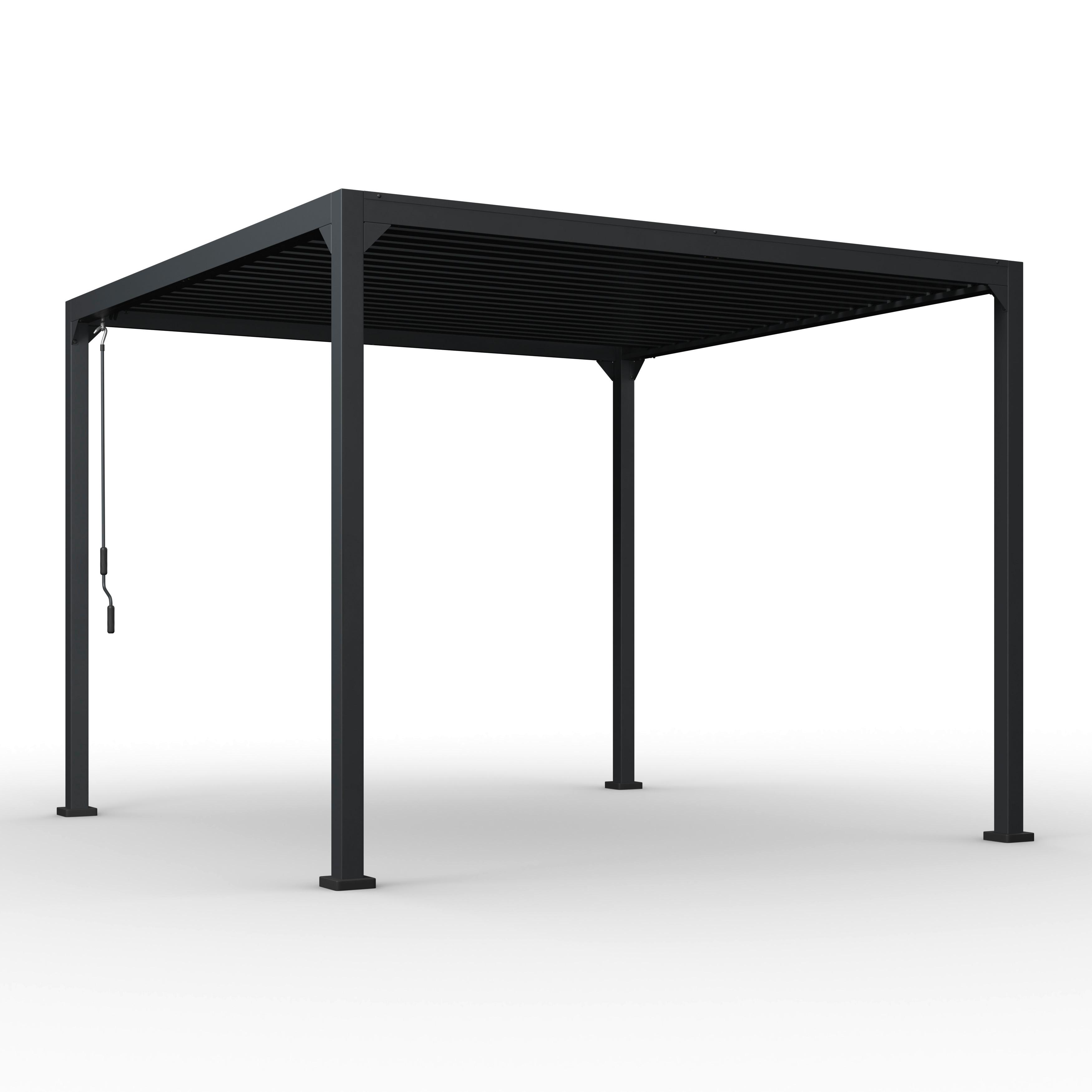 Pavilon Sunny - antracit, Modern, fém (300/300/277cm) - Mömax
