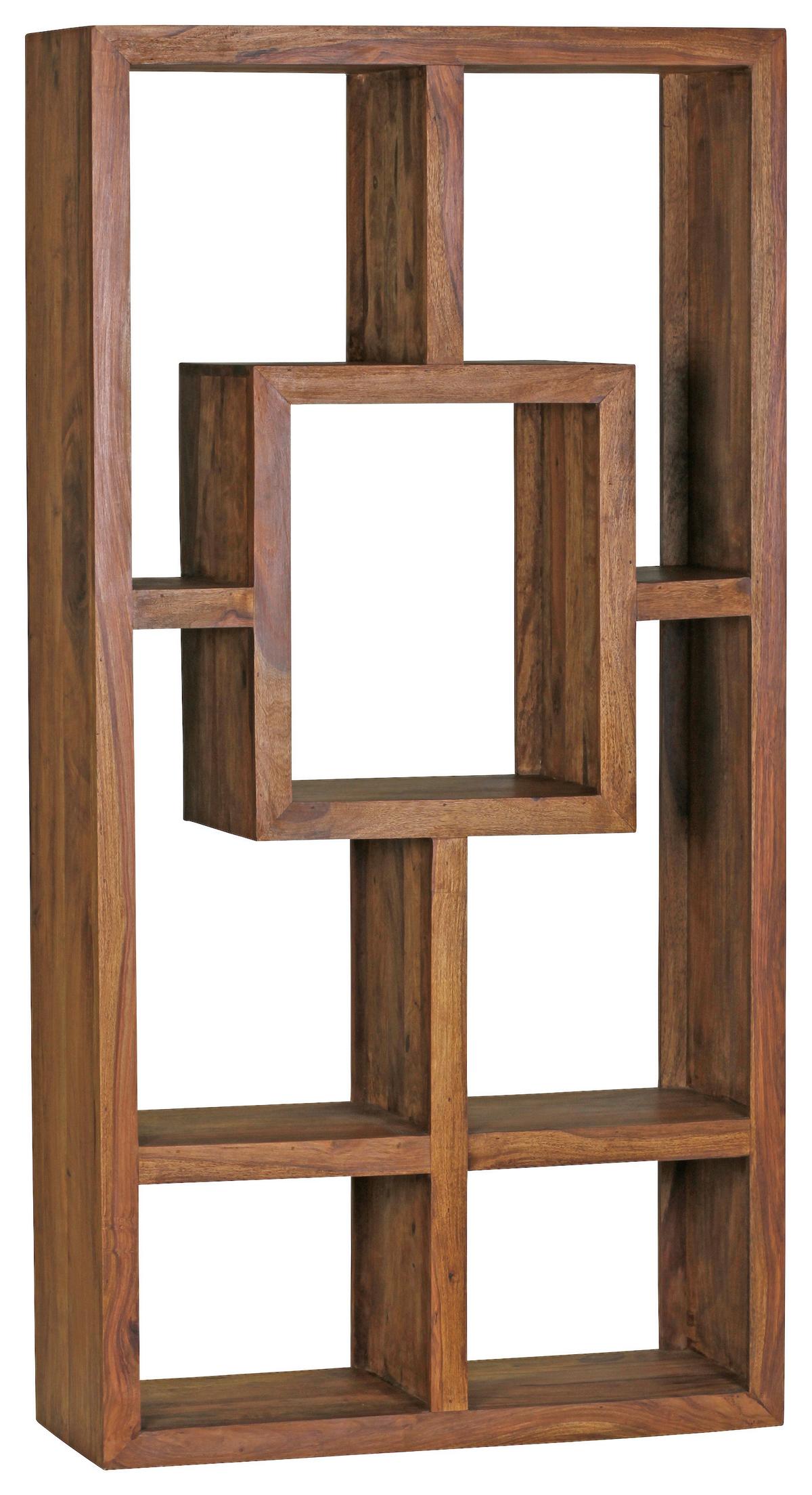 Predelna Stena Mumbai, Pravi Les - barve indijskega rožnega lesa, Design, les (90/180/35cm) - MID.YOU