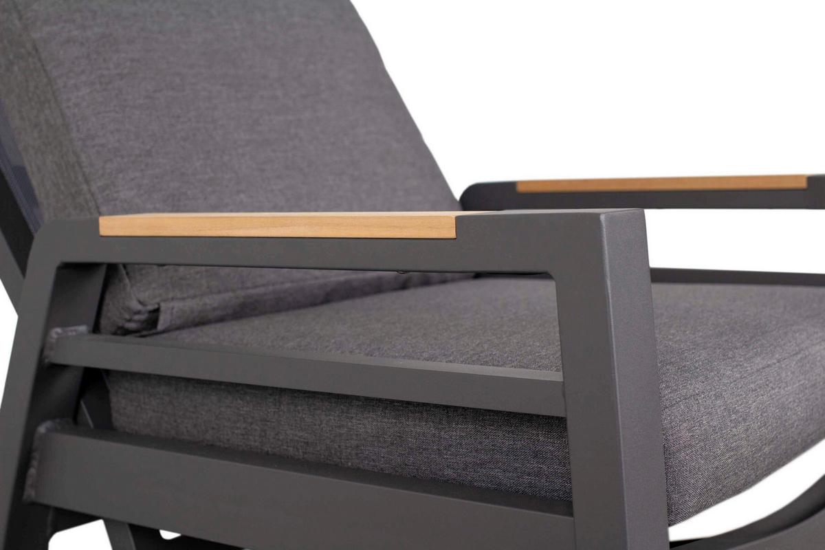 Garten-Relaxsessel-Set Montana 2er-Set Anthr. Relaxfunktion - Grau, KONVENTIONELL, Textil (60/109/67cm) - Gardenson