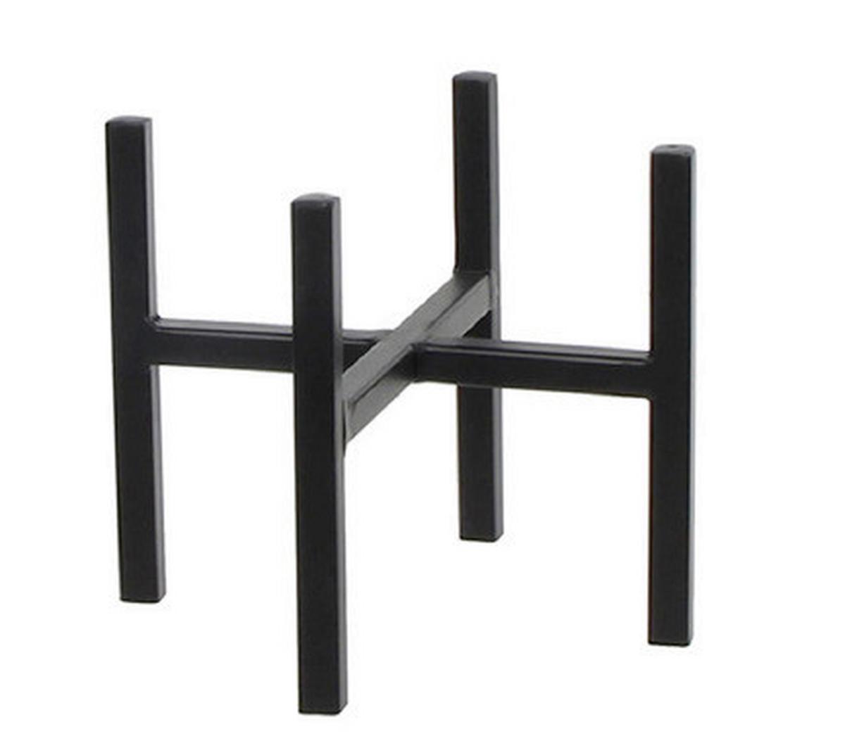 Pflanzentopfstütze Solido 1 in Schwarz - Schwarz, Basics, Metall (16,5/16cm) - Modern Living