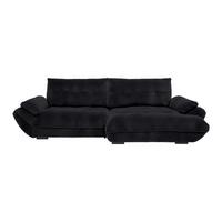 Wohnlandschaft Vivo Dunkelgrau - Dunkelgrau/Schwarz, MODERN, Kunststoff/Textil (317/63/179cm) - Premium Living