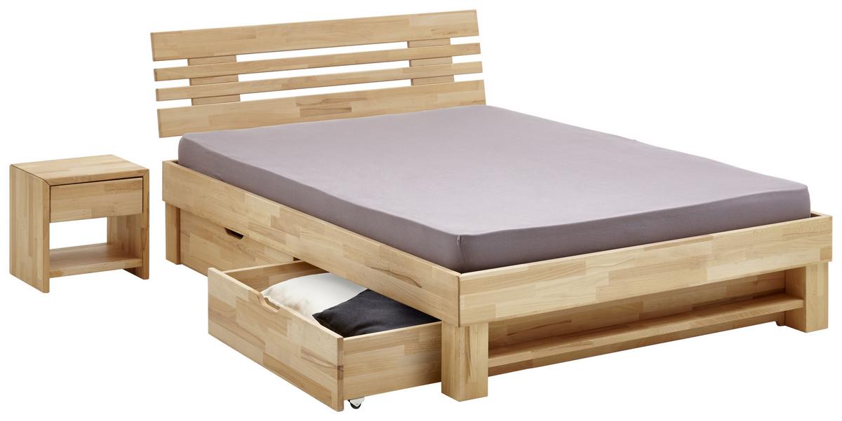 Raft pentru pat Elisabeth - duramen de fag, Konventionell, lemn (140/21/10cm)