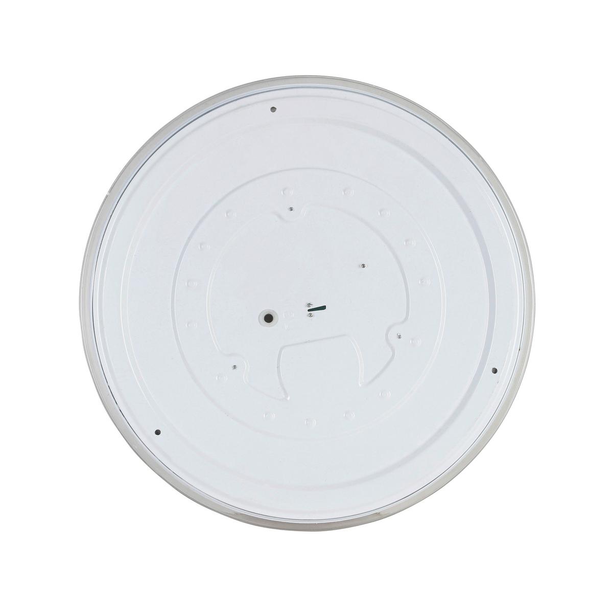 LAMPA SUFITOWA LED DERBY *SBN* - kolor srebrny/biały, Trend, tworzywo sztuczne/metal (40/8cm) - Novel