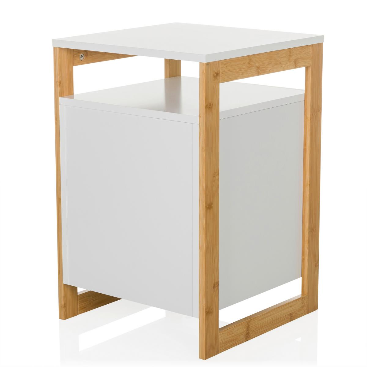 Mizica Tarolo, Bela - svetlo rjava/bela, Moderno, leseni material (40/60/40cm) - MID.YOU