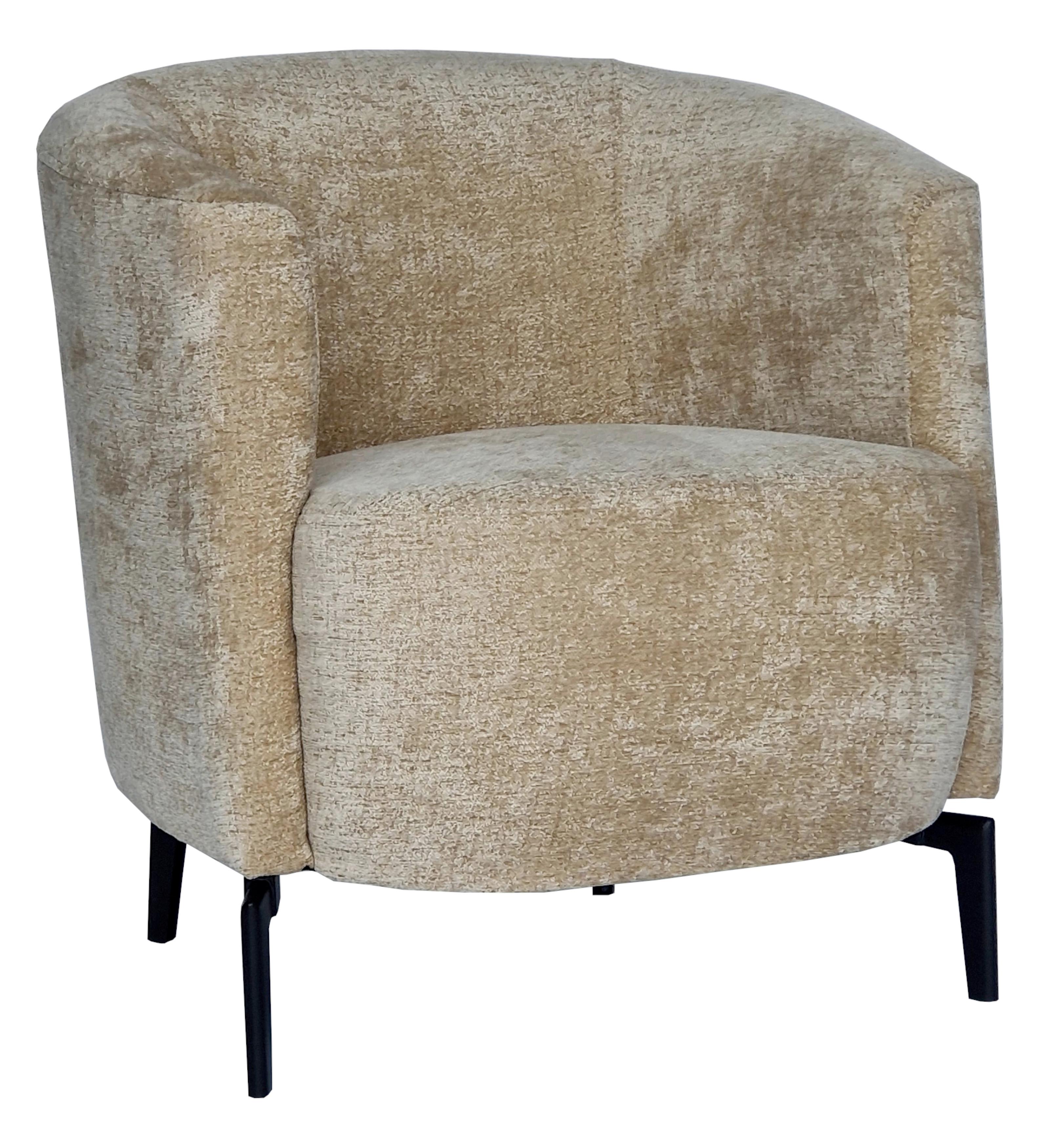 Fotelja Elba - svijetlo žuta/crna, tekstil/metal (70/76/72cm) - Modern Living