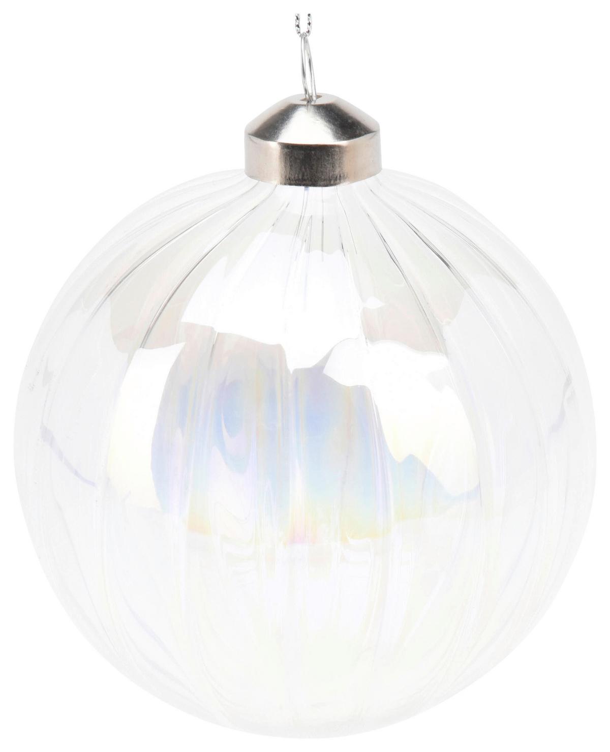 Christbaumkugel ROZE - Transparent, Glas (10/10/12,2cm)