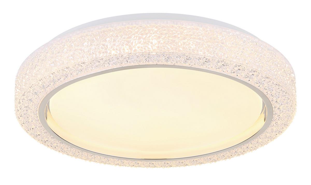 Led Stropna Svjetiljka Opal - prozirno/boje kroma, Konvencionalno, metal/plastika (40/8cm) - Globo