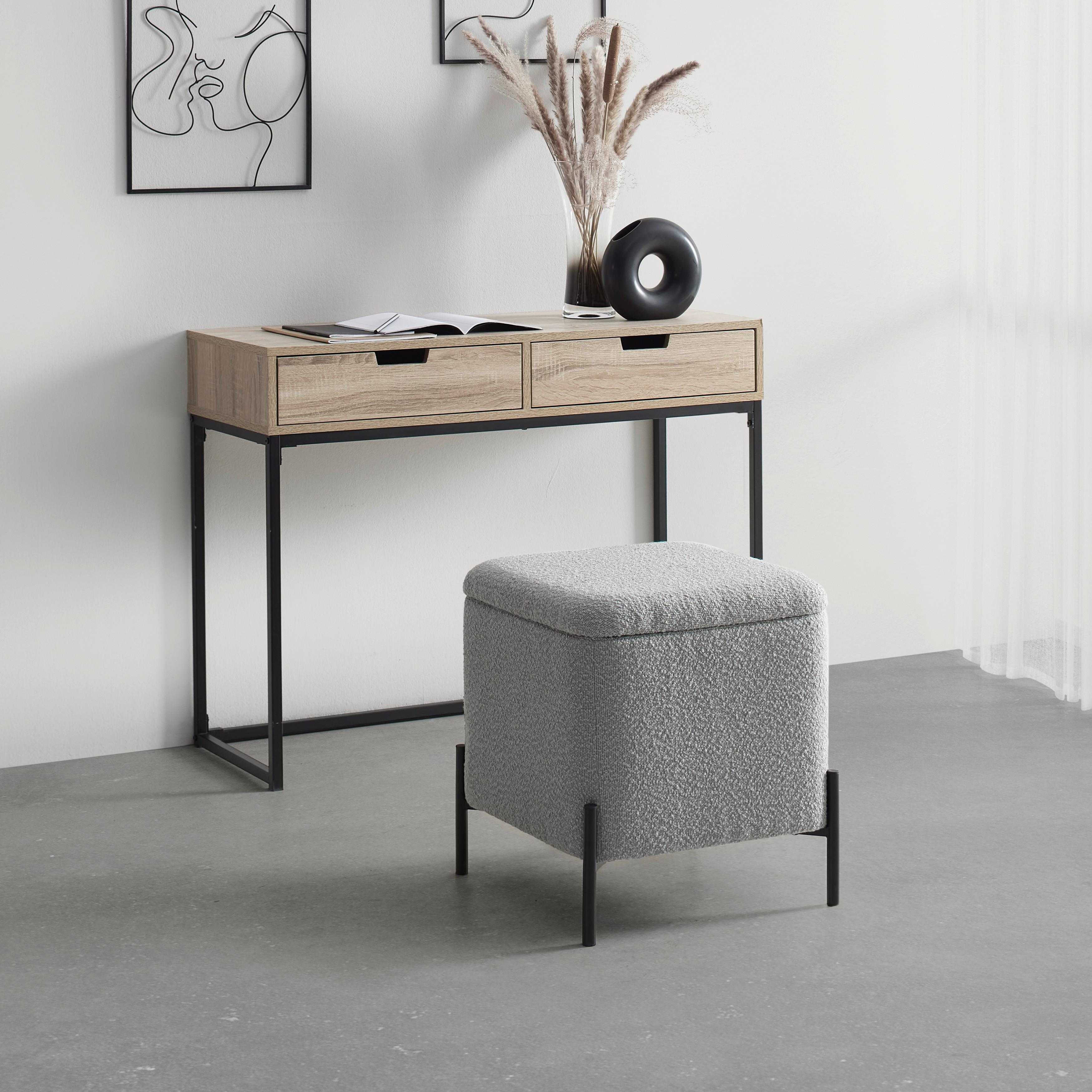 Tabure Mixo, Siva - siva/črna, Moderno, kovina/tekstil (43/50/43cm) - Mömax