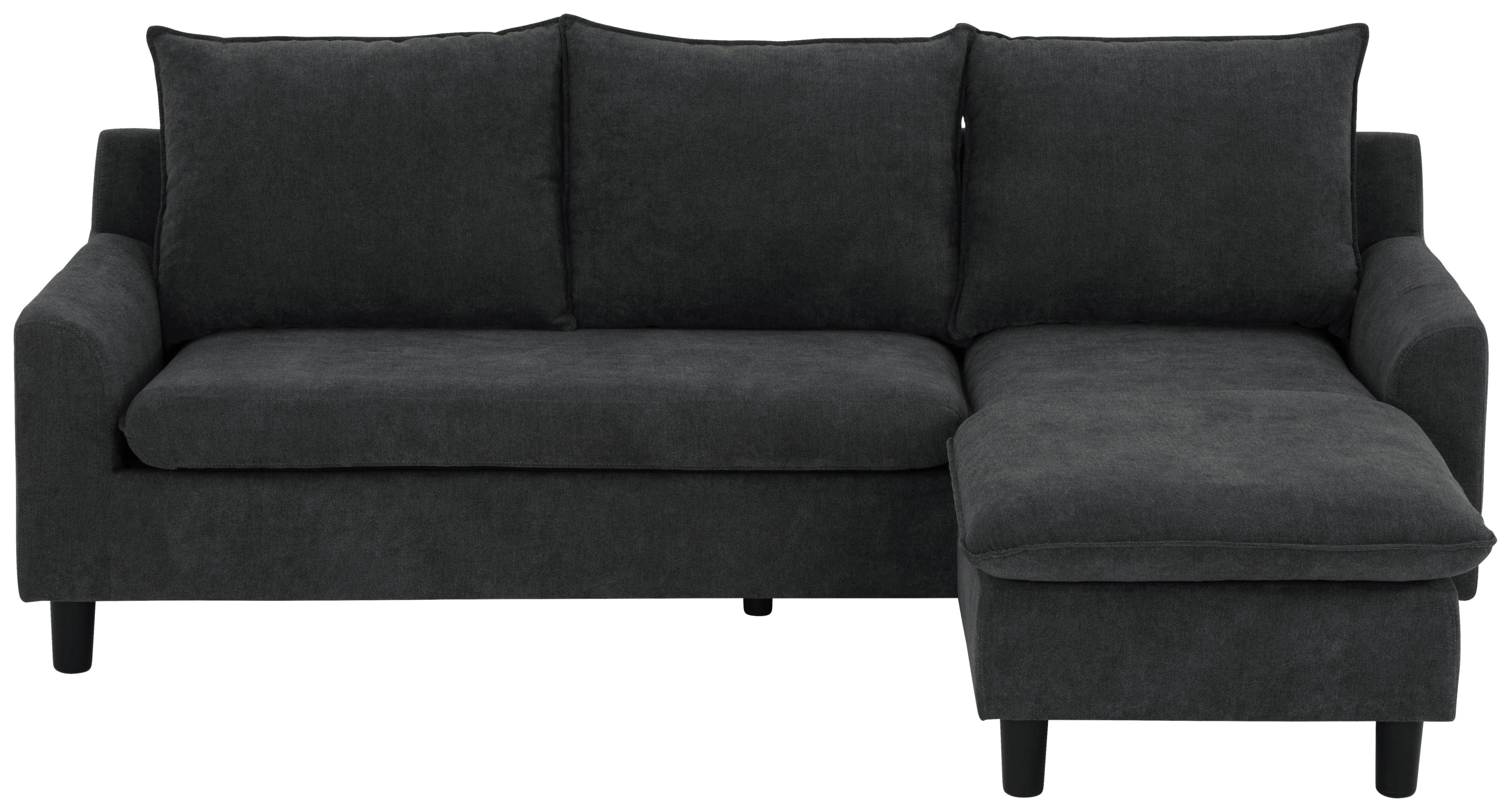 Sedežna Garnitura Milly, Siva - temno siva/črna, Moderno, umetna masa/tekstil (207/138cm) - P & B