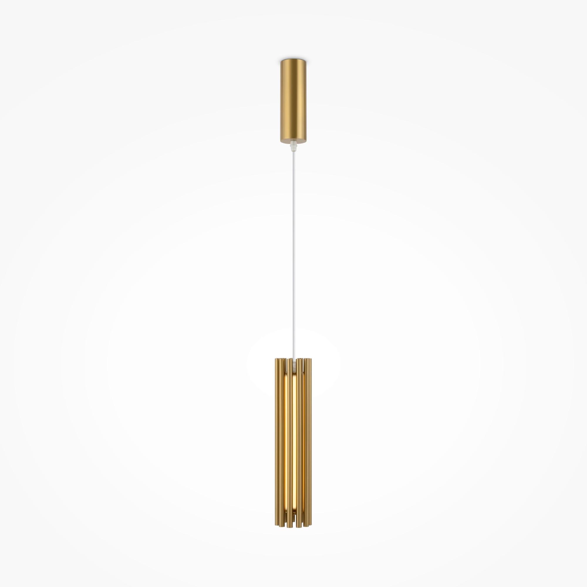 Pendelleuchte Sonata Messingfarben max. 12 Watt - Messingfarben/Goldfarben, Trend, Kunststoff/Metall (8,1/36cm) - MAYTONI