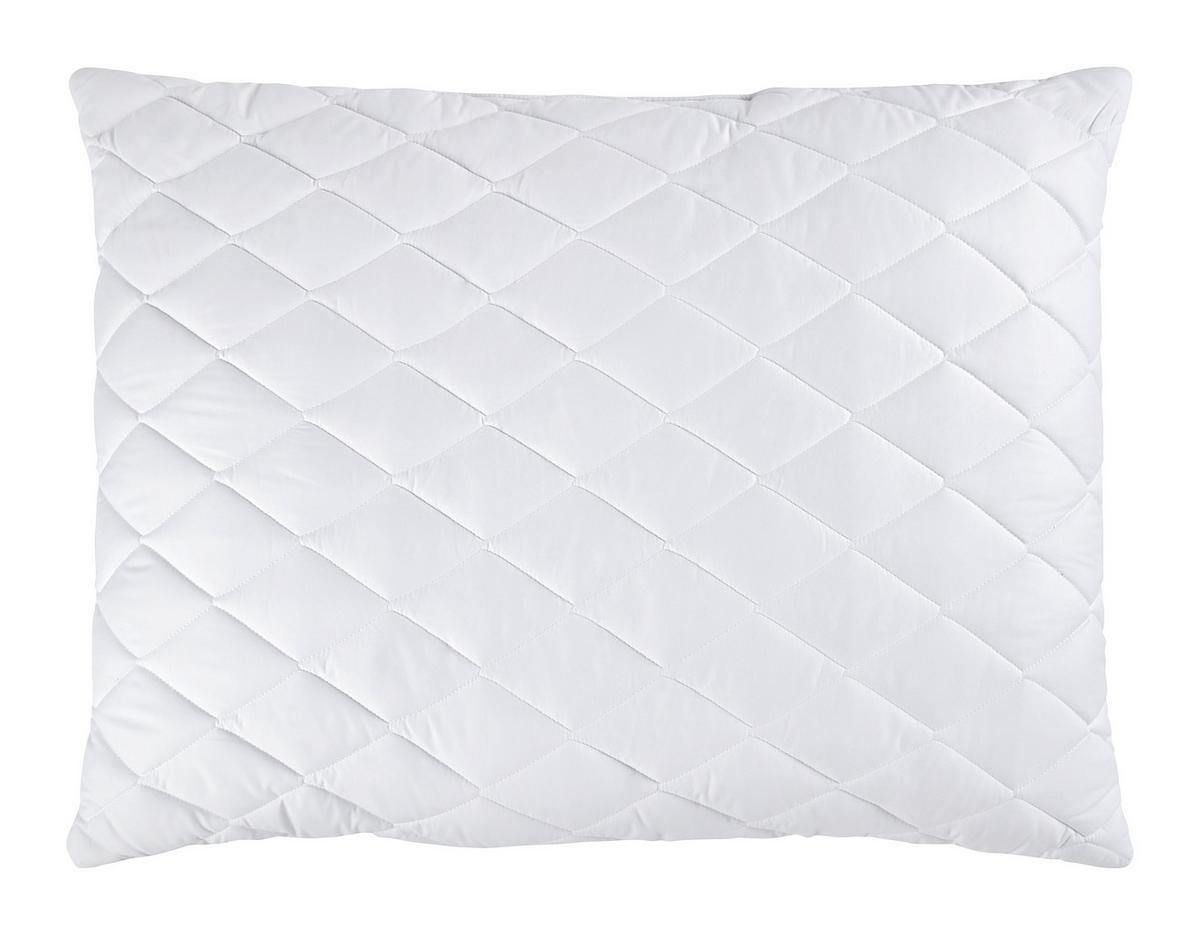 Kopfpolster Vegan Micro Premium in Weiß ca. 70x90cm - Weiß, Textil (70/90cm) - Nadana