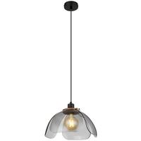 HÄNGELEUCHTE 15785 D: 34 CM SCHWARZ - Schwarz, Basics, Glas/Metall (34/120cm) - Globo