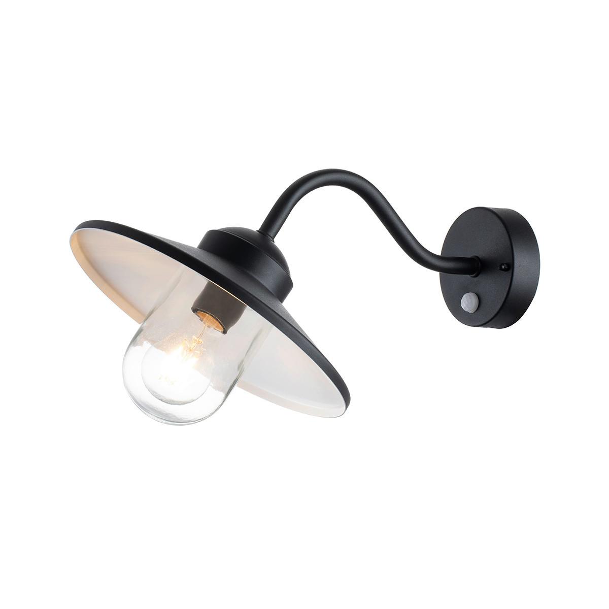 Kültéri Falilámpa Klampenborg-Pir-Bk - fekete, Design, üveg/fém (42/27.5/25.5cm) - Elstead Lighting