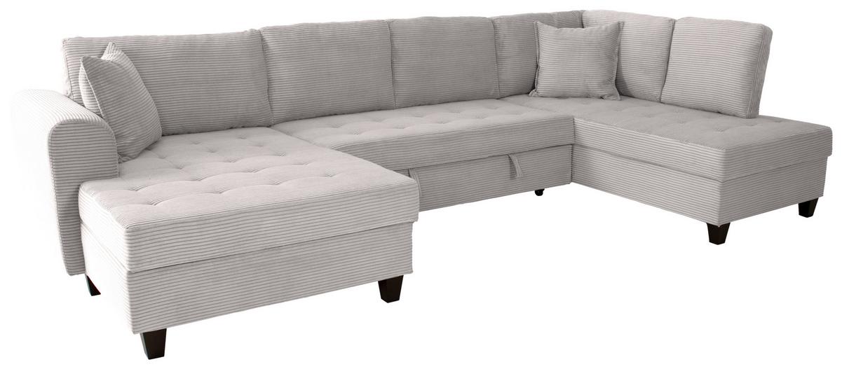 Kutna Garnitura Moritz - svijetlo siva, Trend, tekstil (155/324/178cm) - Modern Living