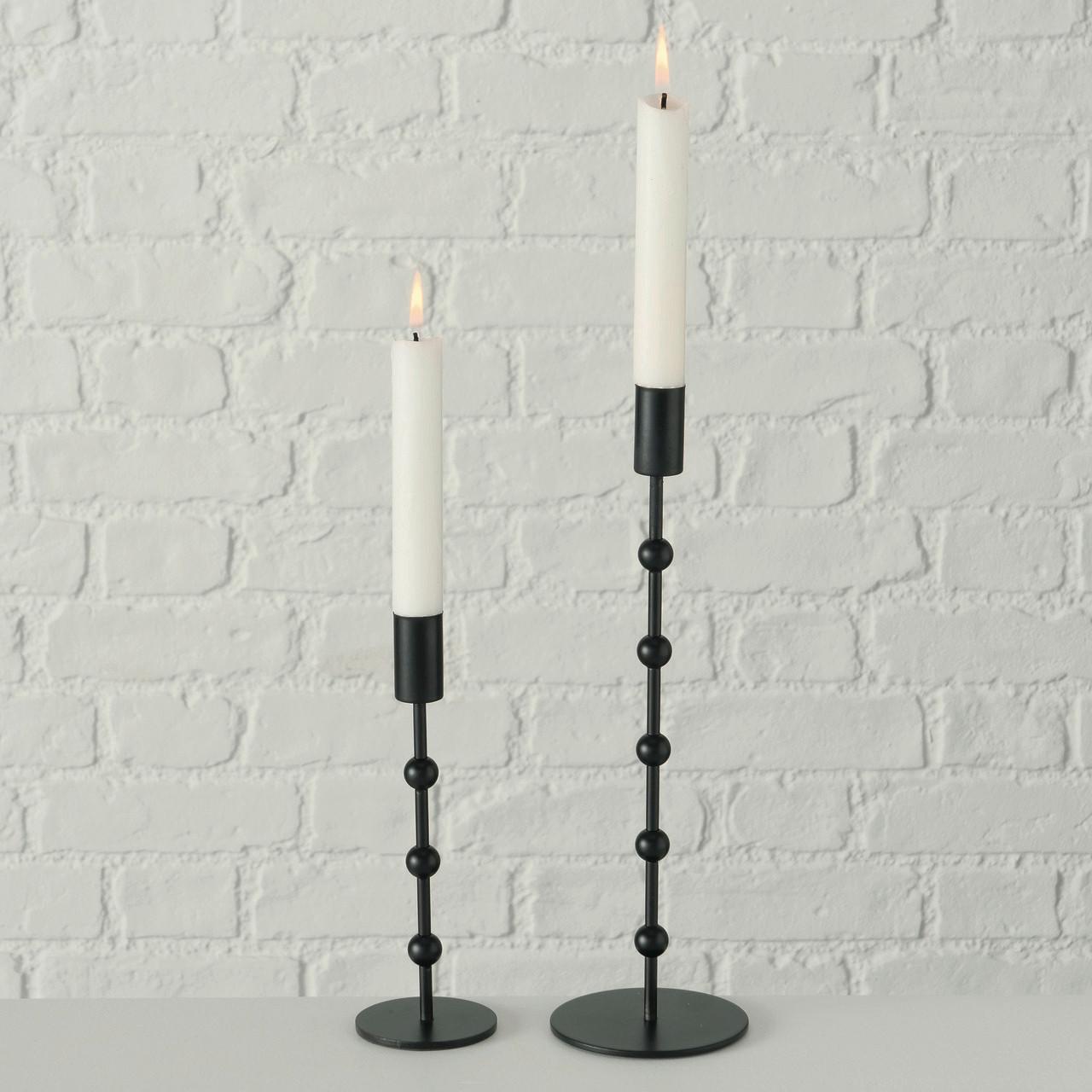 Gyertyatartó Szett Kimberly - fekete, Modern, fém - Modern Living