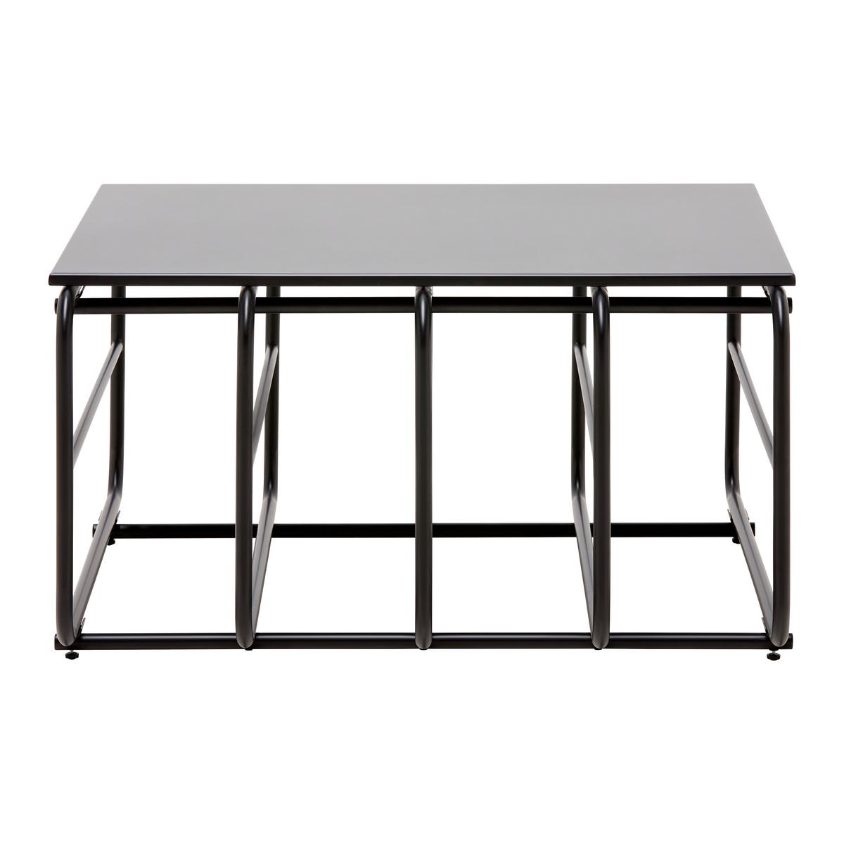 Couchtisch Pipe Schwarz - Schwarz, MODERN, Holzwerkstoff/Metall (70/38/70cm) - Mömax