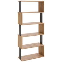 REGAŁ ARTLINE - antracytowy/dąb artisan, Basics, materiał drewnopochodny (70/161/30cm) - Xora