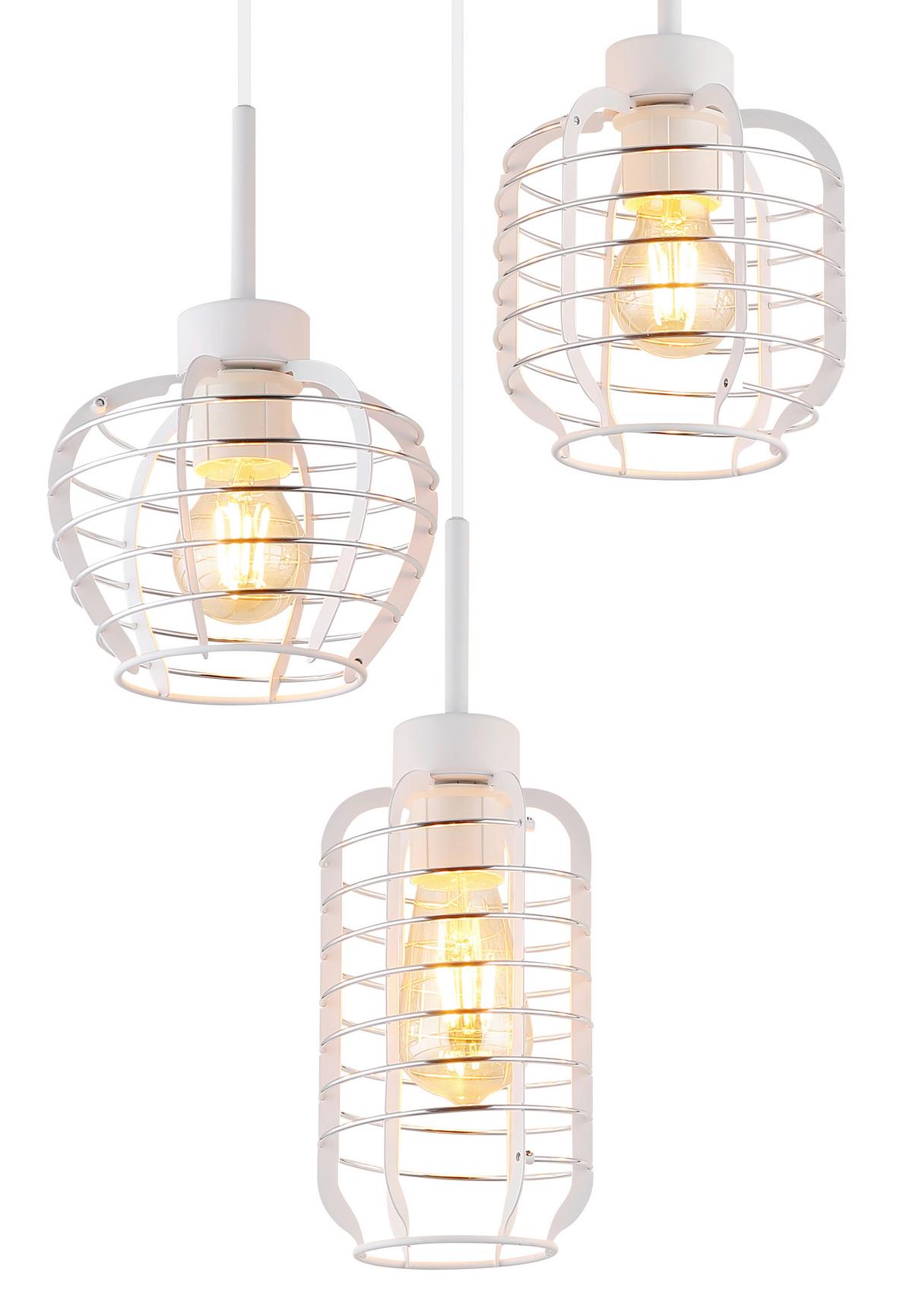 Viseća Svejtiljka Nesa - bijela/boje kroma, Basics, metal/plastika (37,5/120cm) - Globo