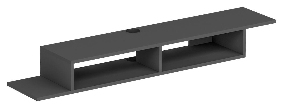 Wandboard Artemis ca. 149x14,4x30 cm Anthrazit - Anthrazit, Design, Holzwerkstoff (149/16,4/29,6cm) - Livetastic
