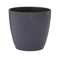 Übertopf Mira Complete Eco 19 Anthrazit Ø ca. 18,7cm - Anthrazit, Konventionell, Kunststoff (18,7/17,2cm) - Mömax