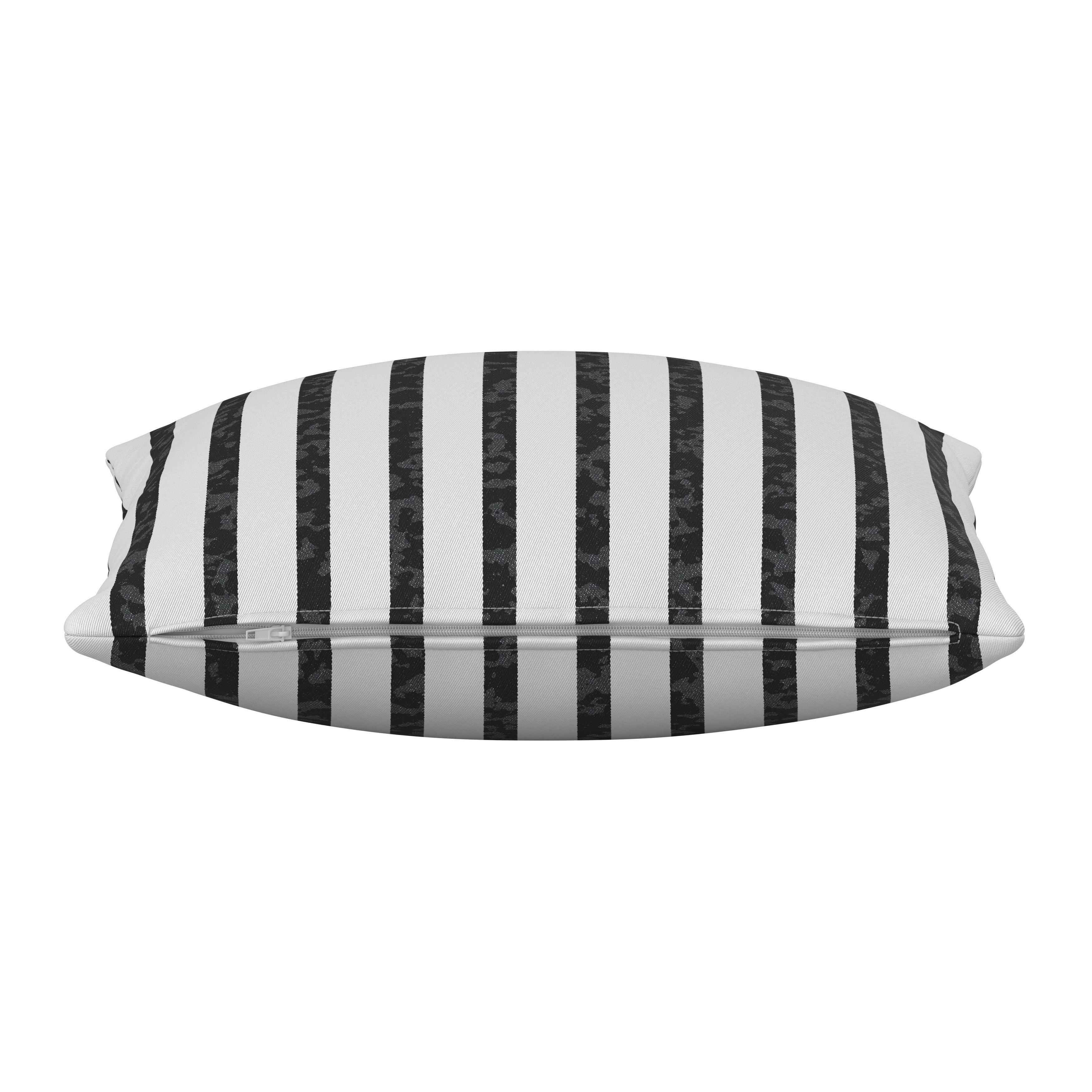 Outdoorkissen Giada Schwarz/Weiß ca. 45x45 cm - Schwarz/Weiß, MODERN, Textil (45/45/10cm) - Bessagi Garden