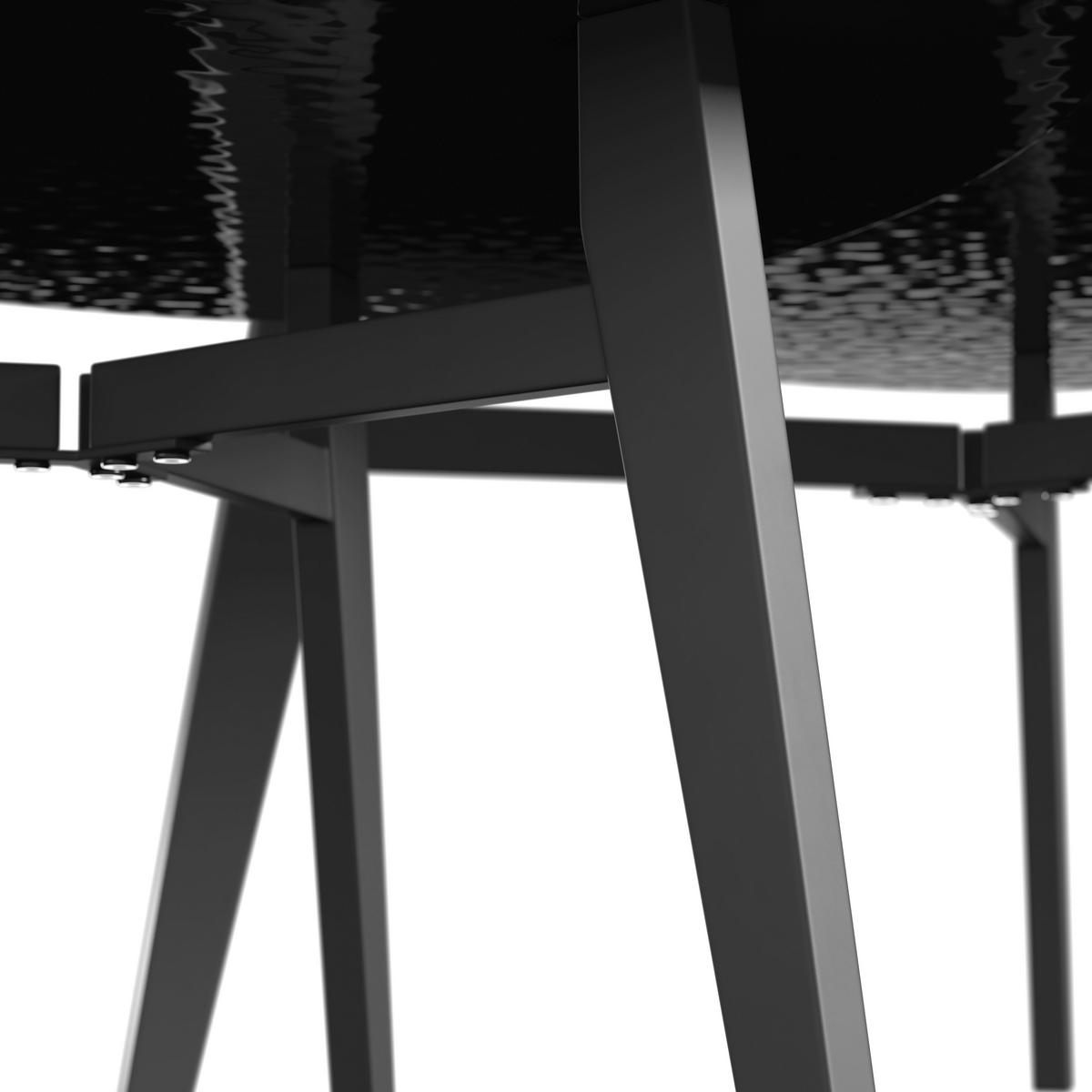 Couchtisch-Set Kelaya Schwarz Glas/Metall - Schwarz, MODERN, Glas/Metall (80/60/42/36/80/60cm) - Bessagi Home