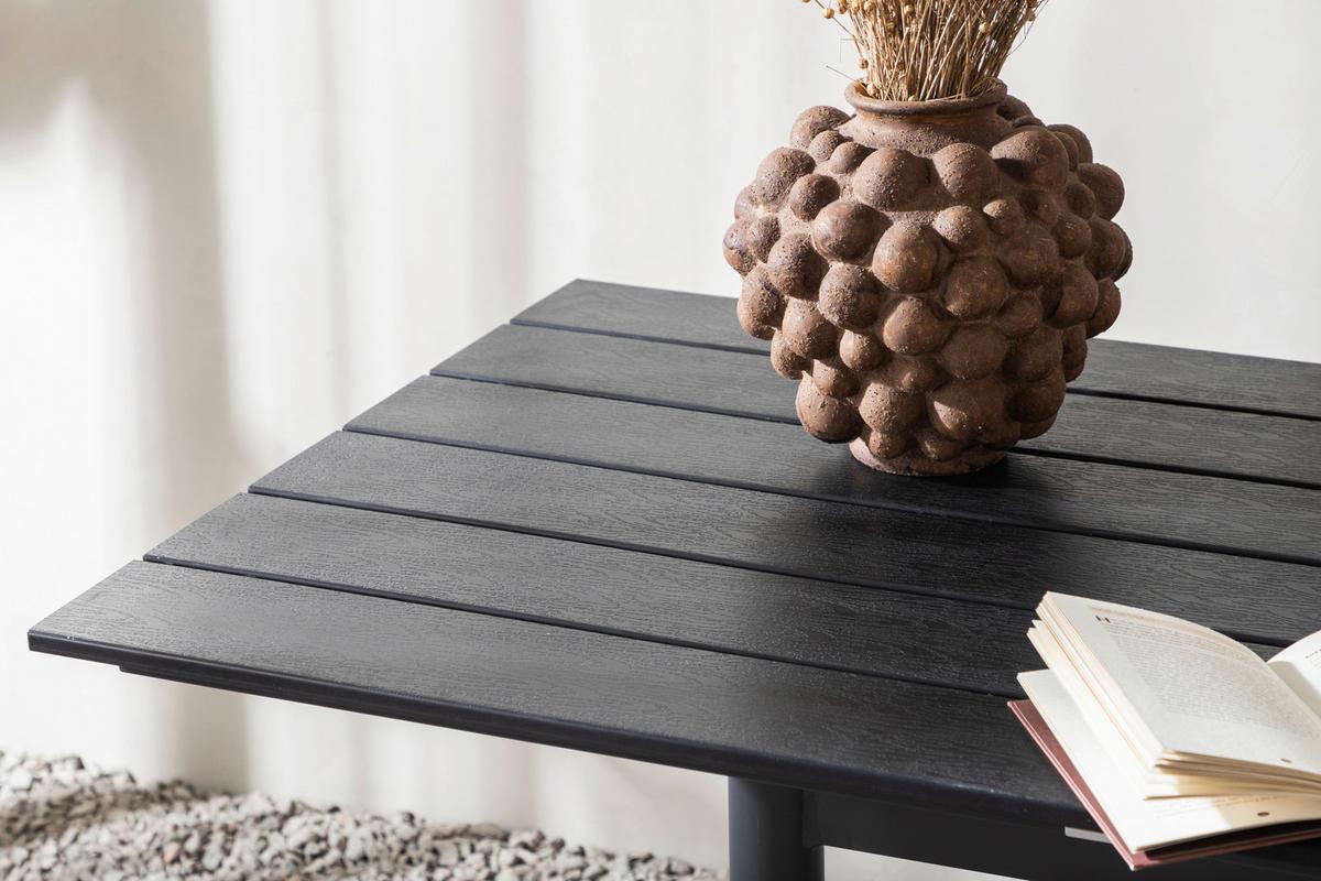 Gartentisch Denver ca. 120x70x74 cm Schwarz - Schwarz, KONVENTIONELL, Metall (120/70/74cm) - Gardenson