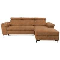 Sedežna Garnitura Santi, Oranžna, Ležišče, Predal - črna/oranžna, Moderno, kovina/tekstil (258/176cm) - Modern Living