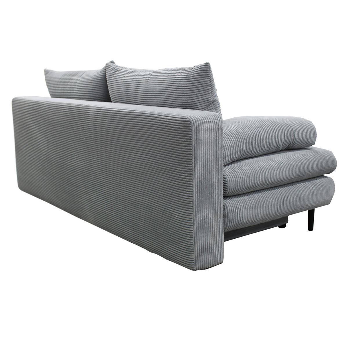 Canapea extensibila FIORE - gri deschis, Design, textil (202/85/99cm) - Modern Living