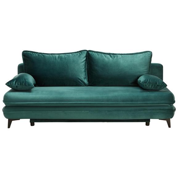 schlafsofa in petrol mit bettfunktion petrol schwarz modern kunststoff textil modern living