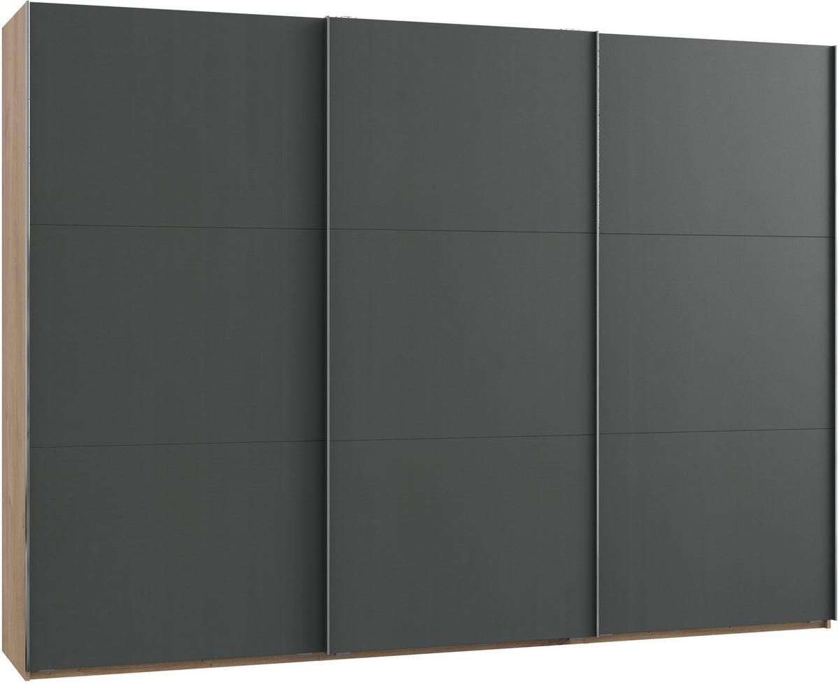 Ormar S Kliznim Vratima Level 36a - boje grafita/boje hrasta, Moderno, drvni materijal (300/216/65cm) - Modern Living