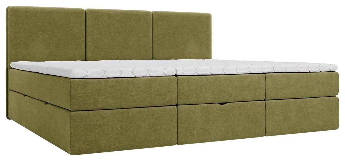 Familienbett Domino Combo Grün ca.240x200cm - Schwarz/Grün, MODERN, Holz/Holzwerkstoff (240/200cm) - MID.YOU