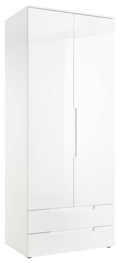Omara Za Oblačila Spice, Bela, Visoki Sijaj, 84 Cm - bela, Moderno, leseni material (84/208/57cm) - MID.YOU