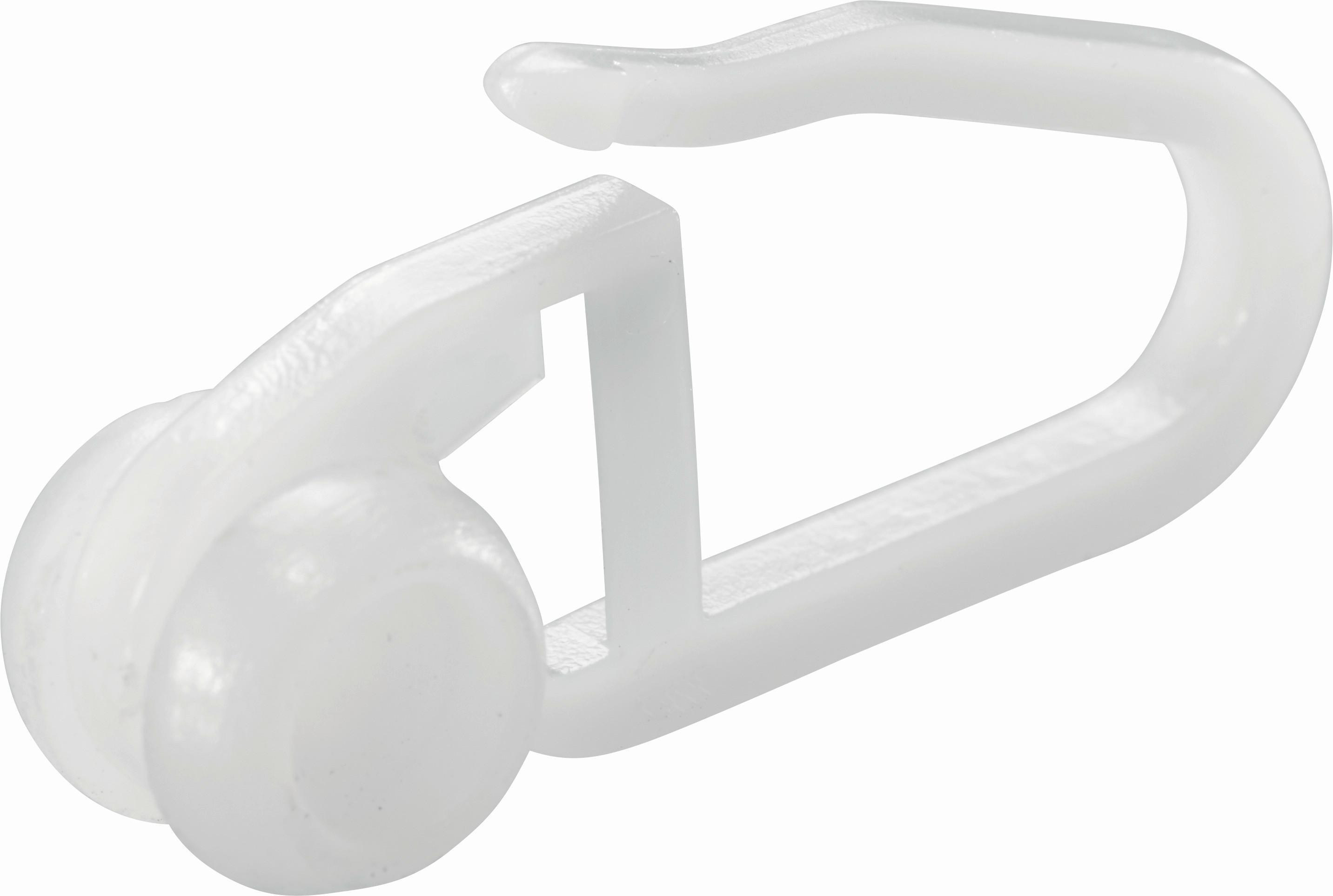 Vorhangschienenzubehör Amelie 1 in Weiss - Weiss, Kunststoff - Modern Living