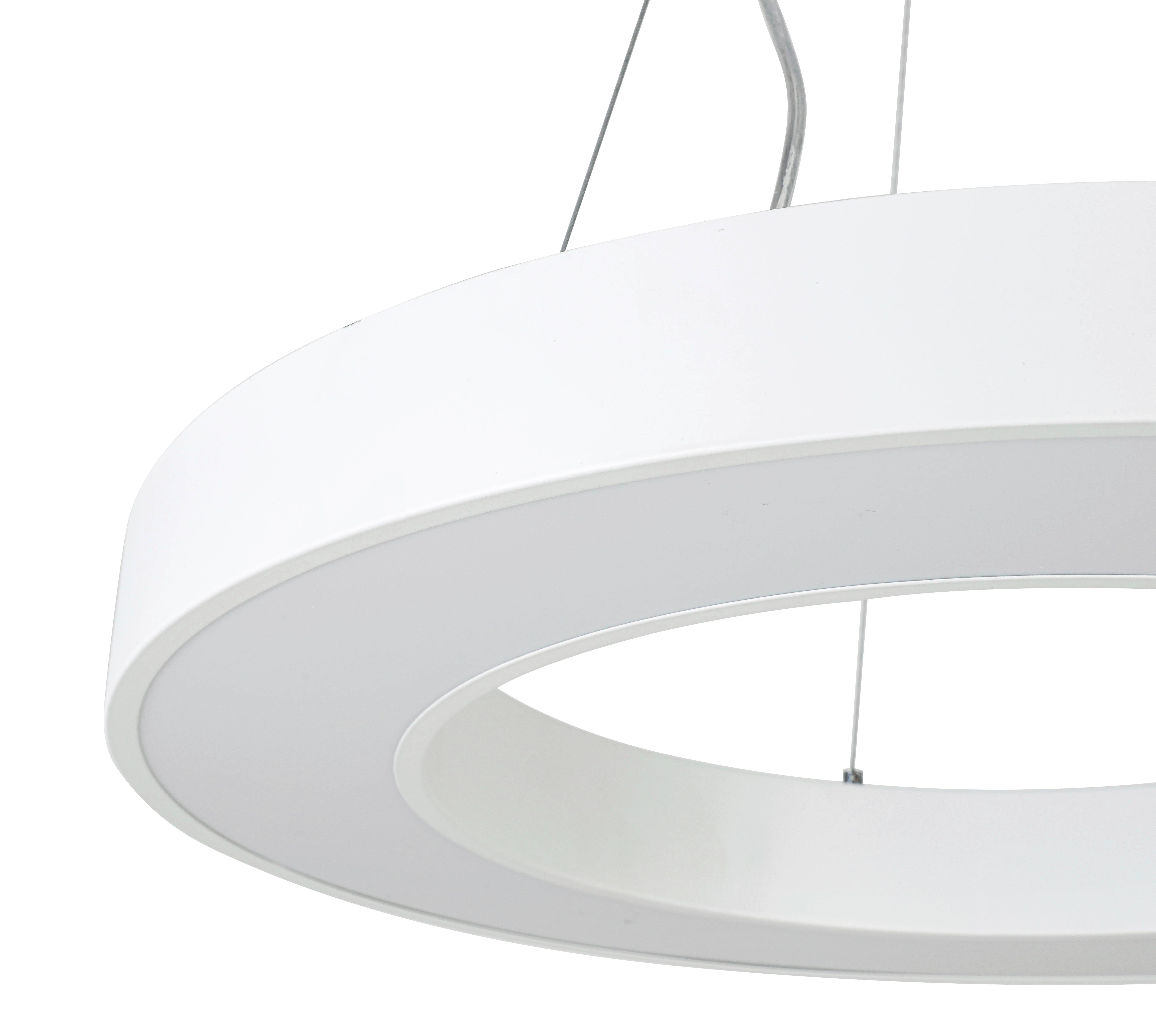 LED-HÄNGLAMPA SANDL - vit/kromfärg, Modern, metall/plast (60/60/120cm) - Mömax