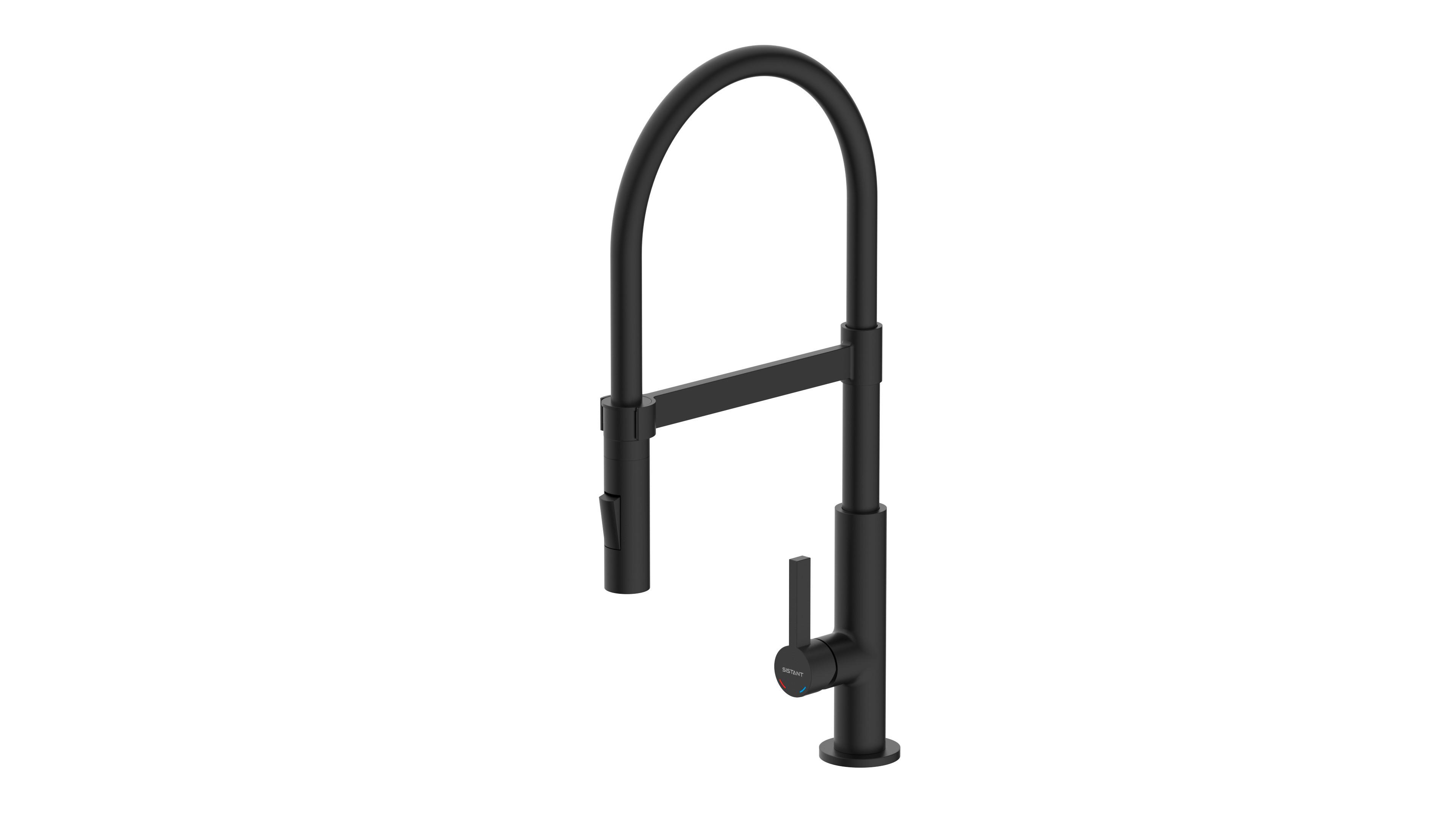Küchenarmatur Sistant Bern in Schwarz - Schwarz, Basics (5,5/48,5/26,0cm) - Sistant