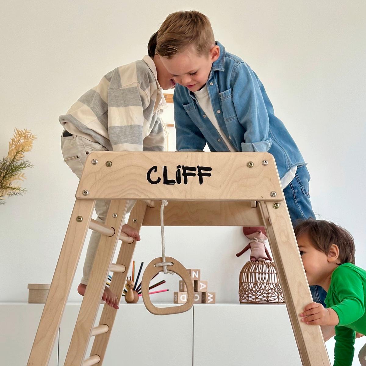 Igralo Za Plezanje Cliff Compact, Pravi Les - barve breze, Basics, les (84/105/113cm) - CLIFF
