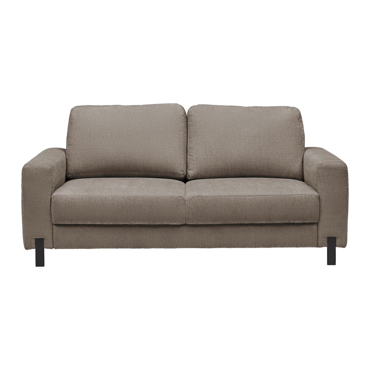 2-Sitzer-Sofa Piega Hellgrau - Hellgrau/Schwarz, MODERN, Textil/Metall (189/66-87/96cm) - Mömax