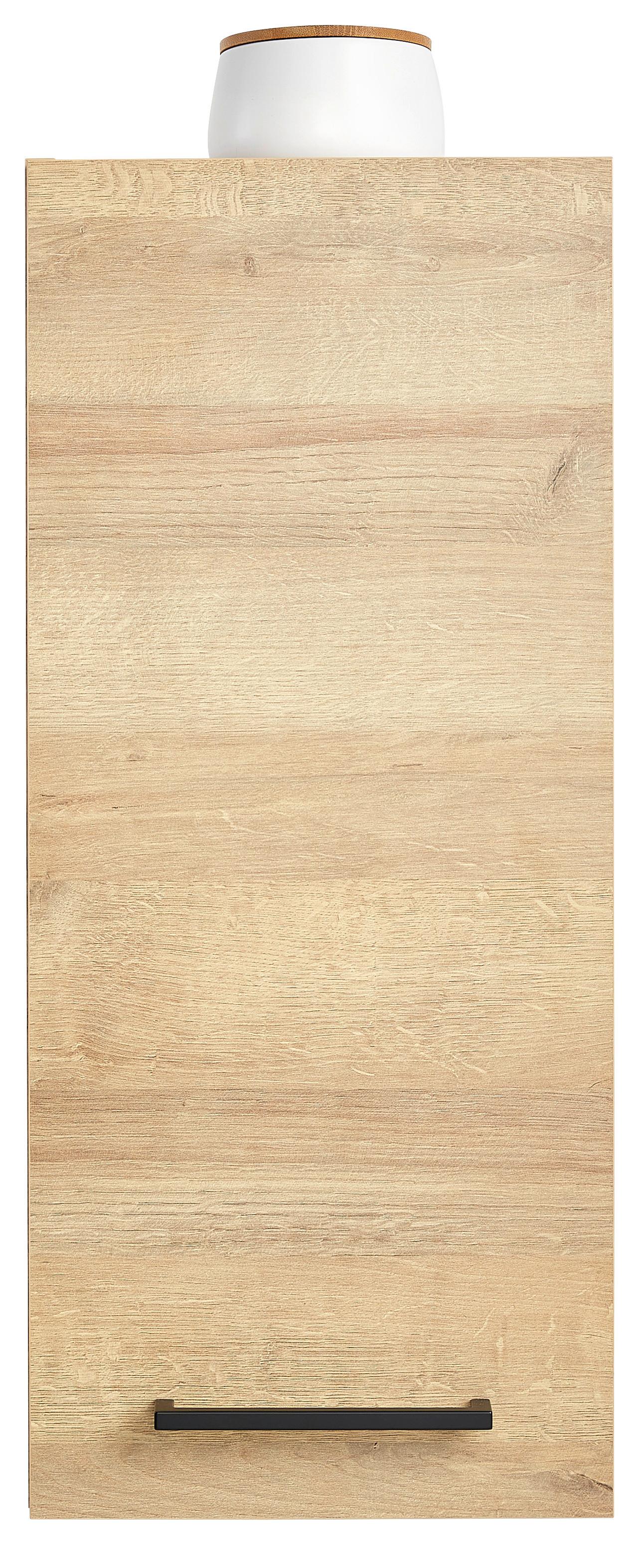 Gornji Element Za Kupaonicu Bavelli - boje hrasta/crna, Moderno, staklo/drvni materijal (30/70/32,5cm) - Pelipal