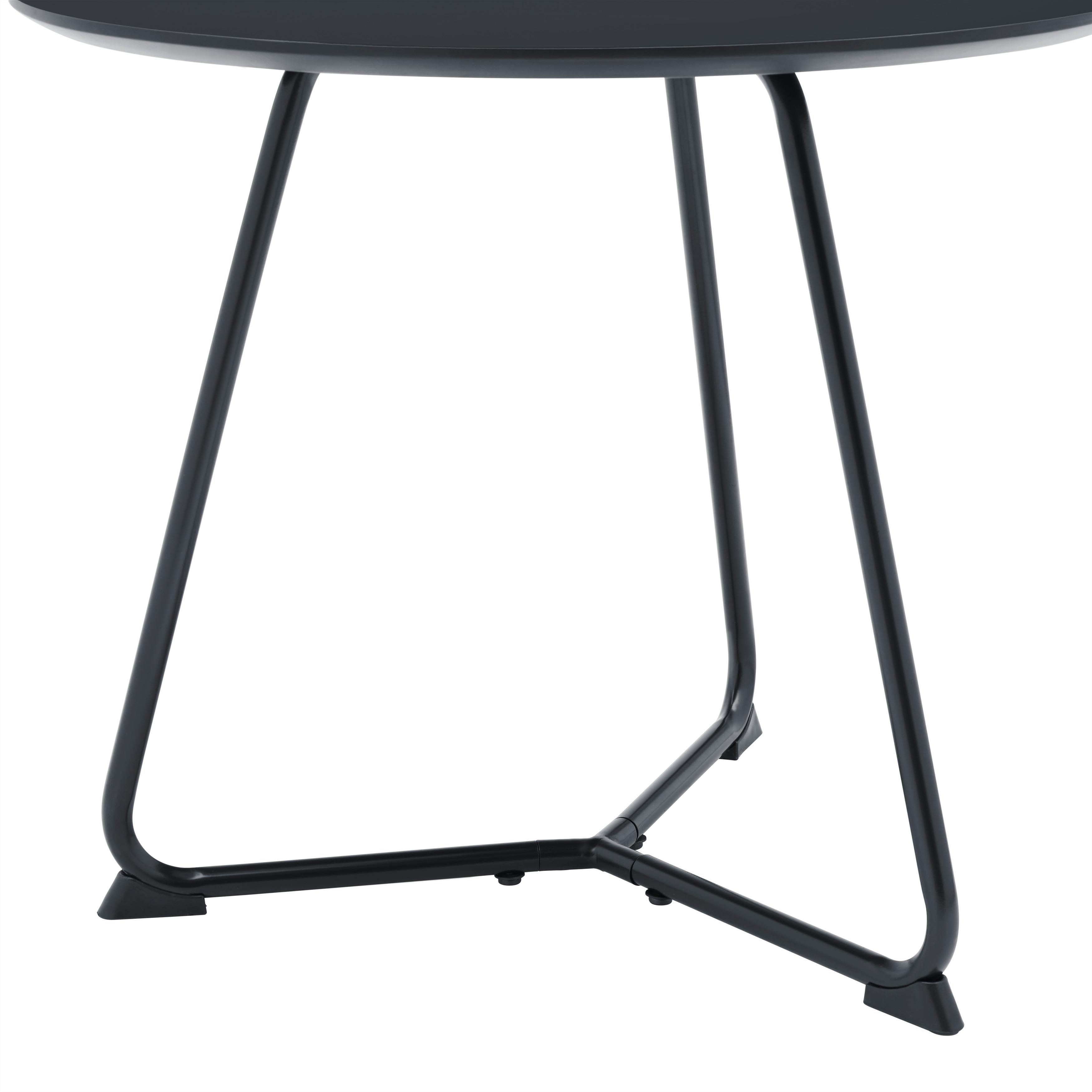 SOFFBORD MICA - svart, Modern, metall/trämaterial (55/55/46cm) - Mömax