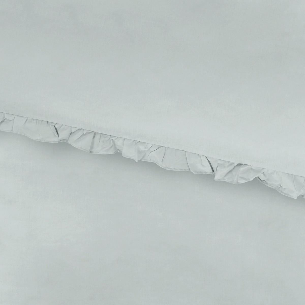 Bettwäsche Rüschen XL Mineral Grau - ROMANTIK / LANDHAUS, Textil (155/220cm) - Modern Living