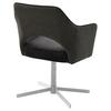 STOL MED ARMSTÖD VALLETTA - kromfärg/antracit, Klassisk, metall/textil (61/85/60cm) - Premium Living