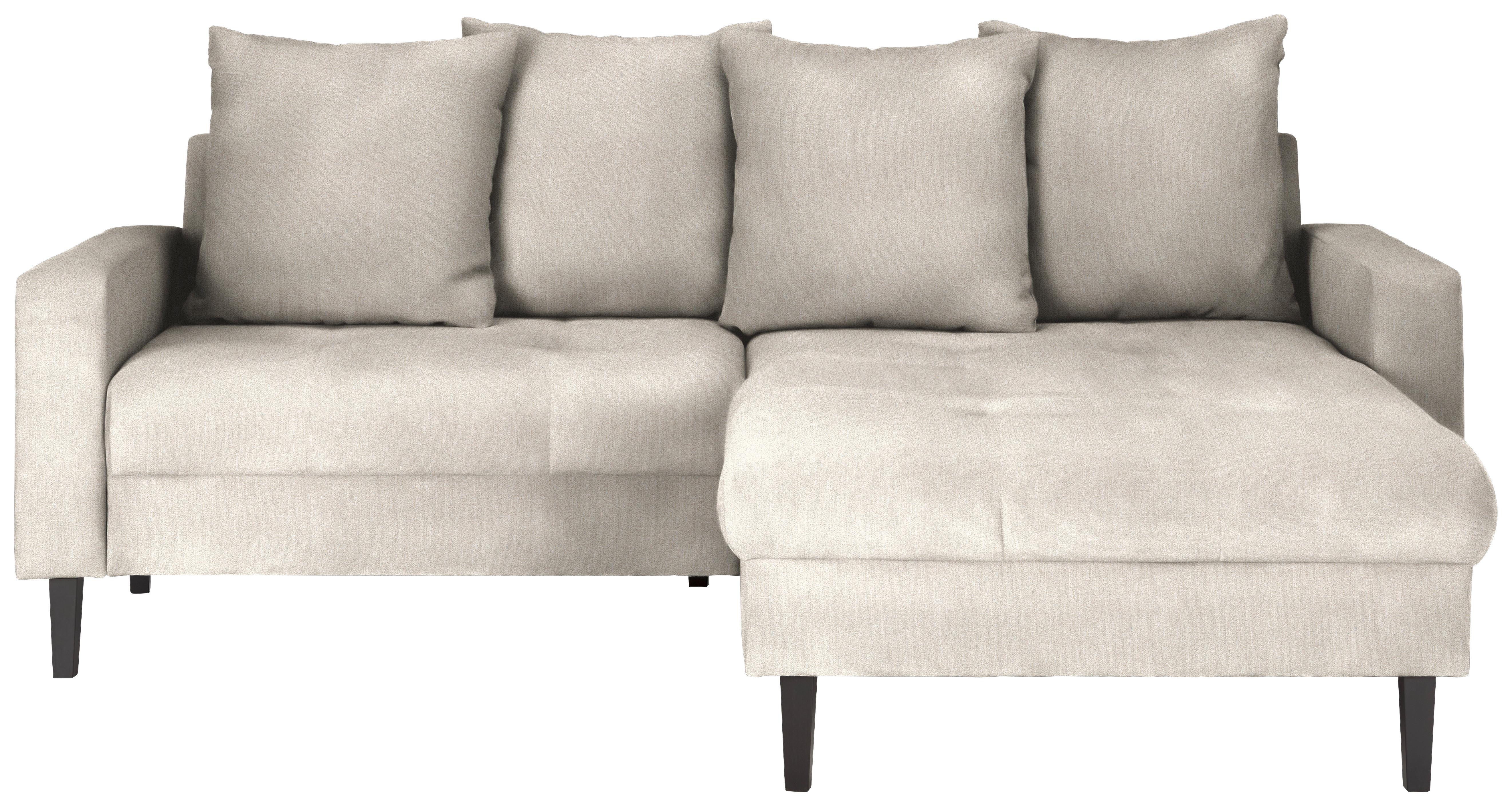 Ecksofa Boston Beige - Beige/Schwarz, KONVENTIONELL, Holz/Textil (215/92/160cm) - Based
