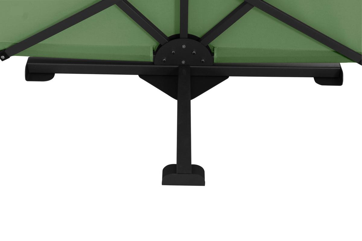 Sichtschutz Grün/Anthrazit BH 280 x 150 cm - Anthrazit/Olivgrün, KONVENTIONELL, Textil/Metall (280/150cm) - Siena Garden