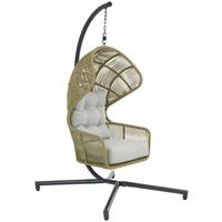 Viseči Stol Paris, Bež - bela/barve limete, Moderno, kovina/umetna masa (110/198/117cm) - Beldano