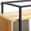 HYLLA ADRIAN -EXKLUSIV- - svart/naturfärgad, Modern, metall/trämaterial (80/126/33,2cm) - Mömax