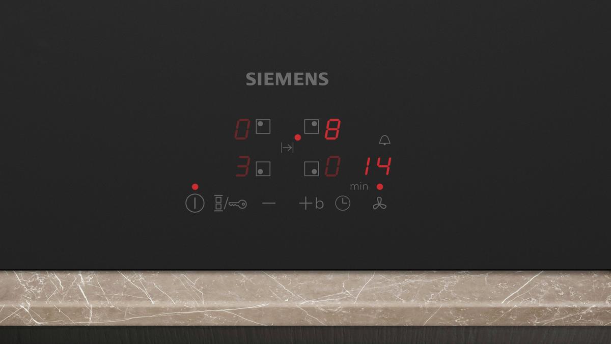 Kochfeld-Dunstabzug-Kombi ED81ABS16E - Schwarz, KONVENTIONELL, Glas/Metall (80,2/22,3/52,2cm) - Siemens