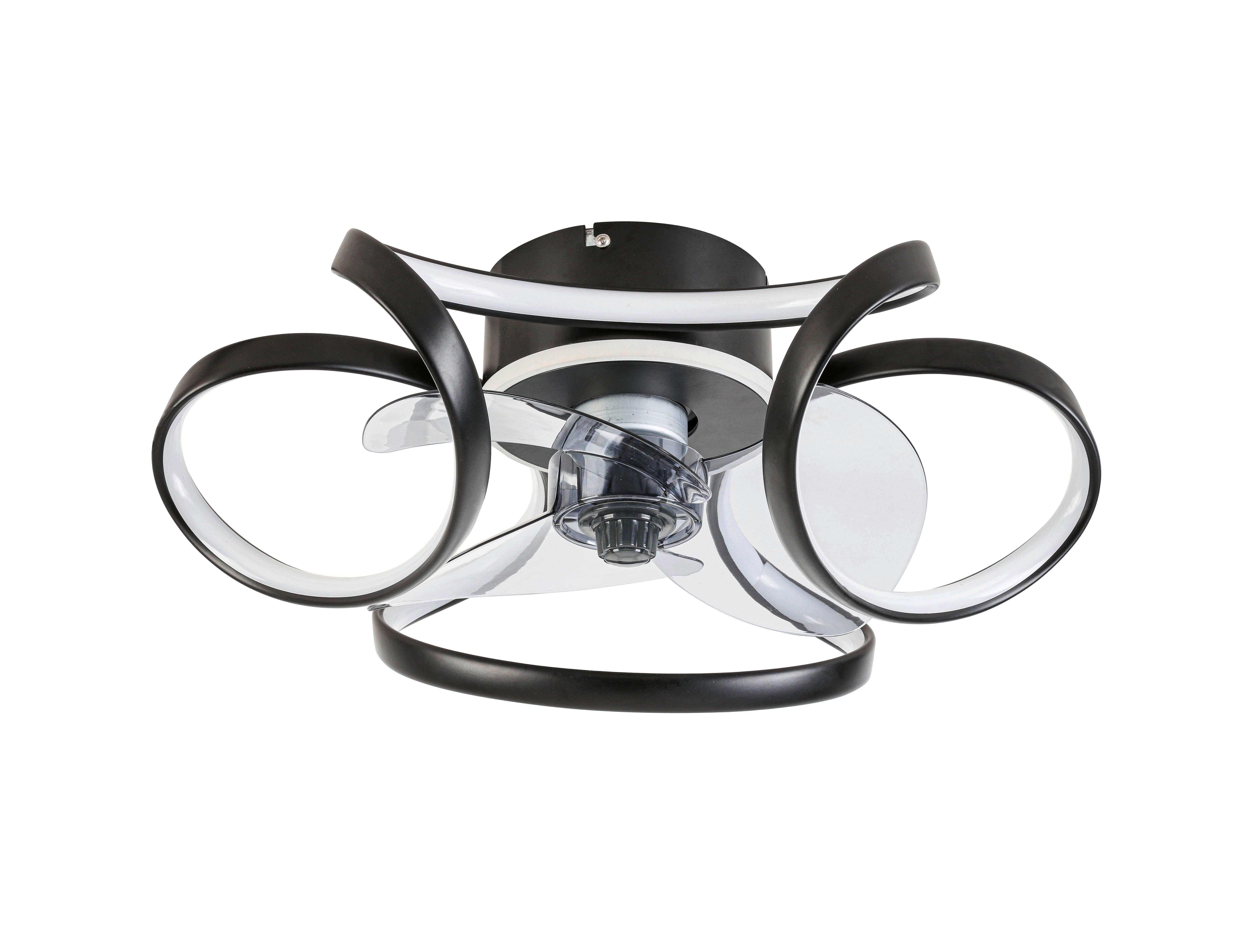 LED-Deckenleuchte Kiz max. 40+15 Watt - Transparent, MODERN, Kunststoff/Metall (45/19cm) - Modern Living