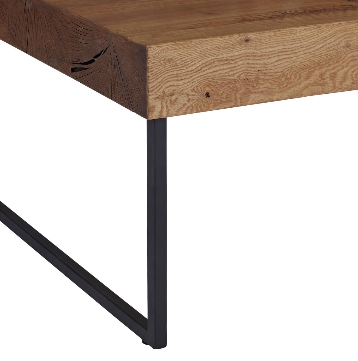 Klubska Miza Oliver, Barva Divjega Hrasta - črna/barve hrasta, Moderno, kovina/leseni material (110/42/65cm) - Mömax