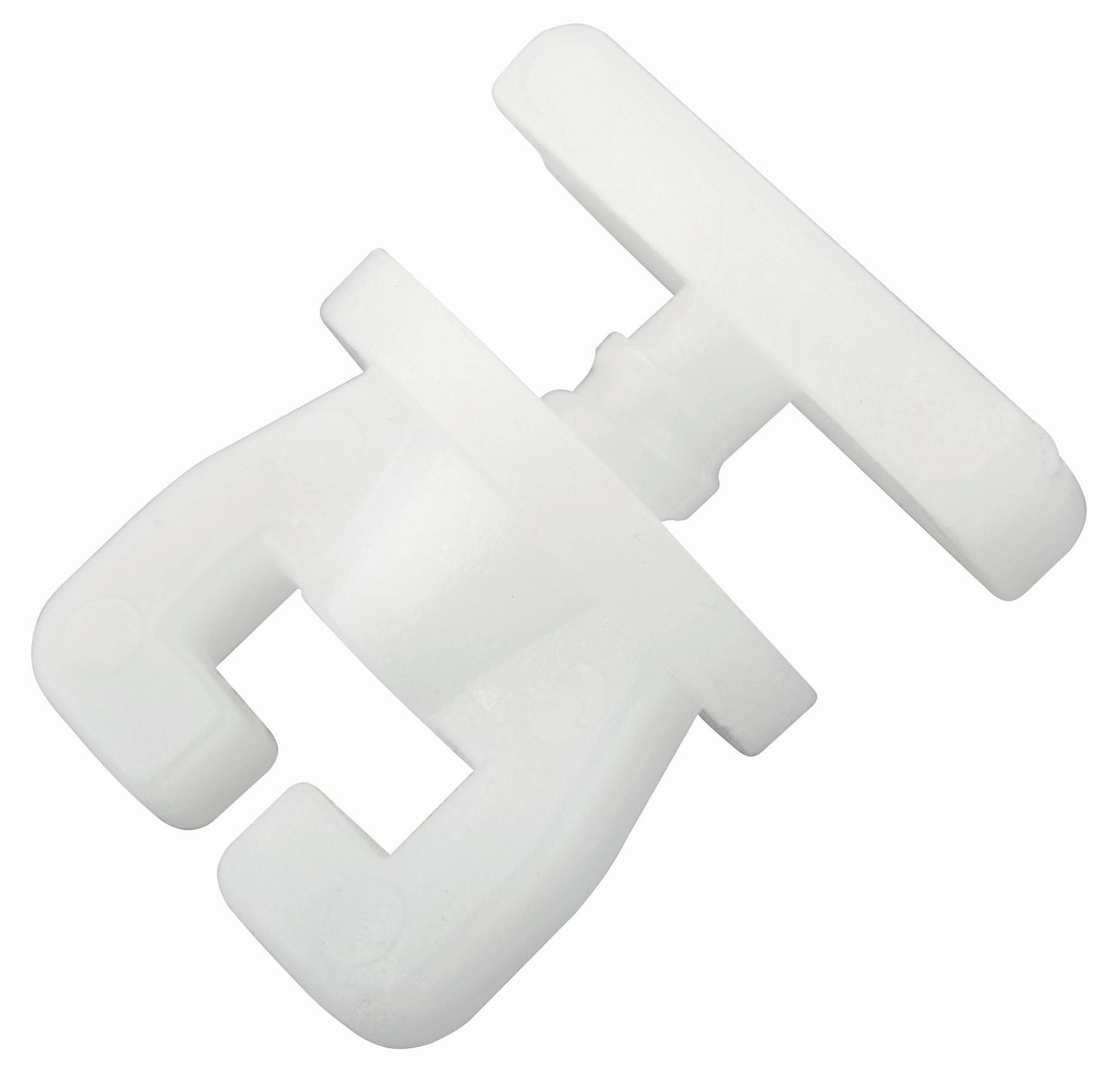 Vorhangschienenzubehör Amelie In Weiss 4er Pack. - Weiss, Kunststoff (1,5/1,4/1,4cm) - Modern Living